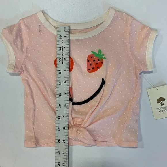 Tucker + Tate Kids' Tie Front Graphic Tee In Pink Seashell Smiley Size 2 NWT - Picture 14 of 14